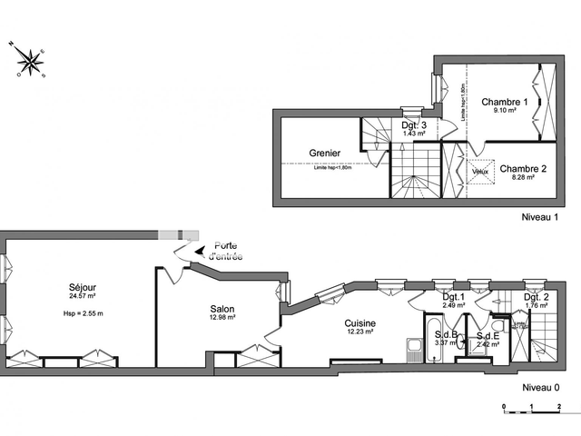 Appartement 3 pièces (81.36 m²) à louer - Charleville-mezieres (08000)