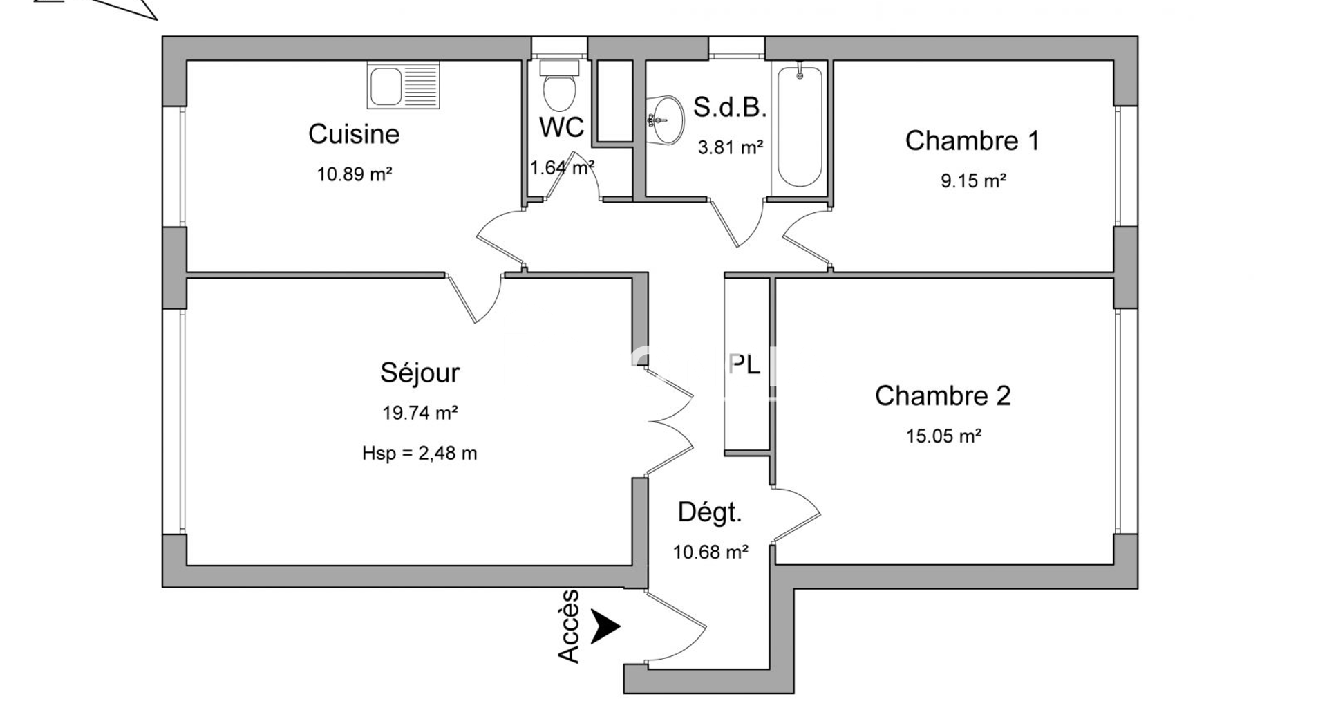 Appartement 3 pièces (70.96 m²) à louer - Vandœuvre-lès-nancy (54500)