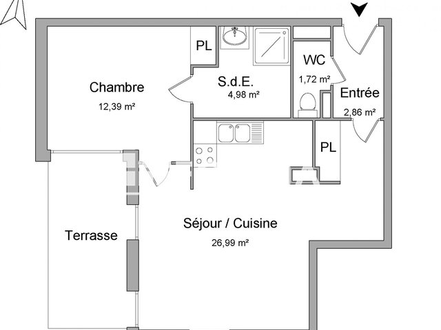 Appartement 2 pièces (48.94 m²) à louer - Ostwald (67540)