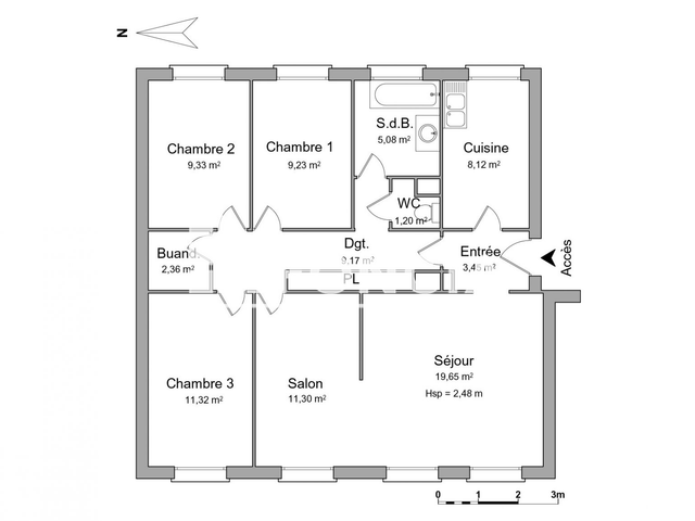 Appartement 5 pièces (90.21 m²) à louer - Dijon (21000)