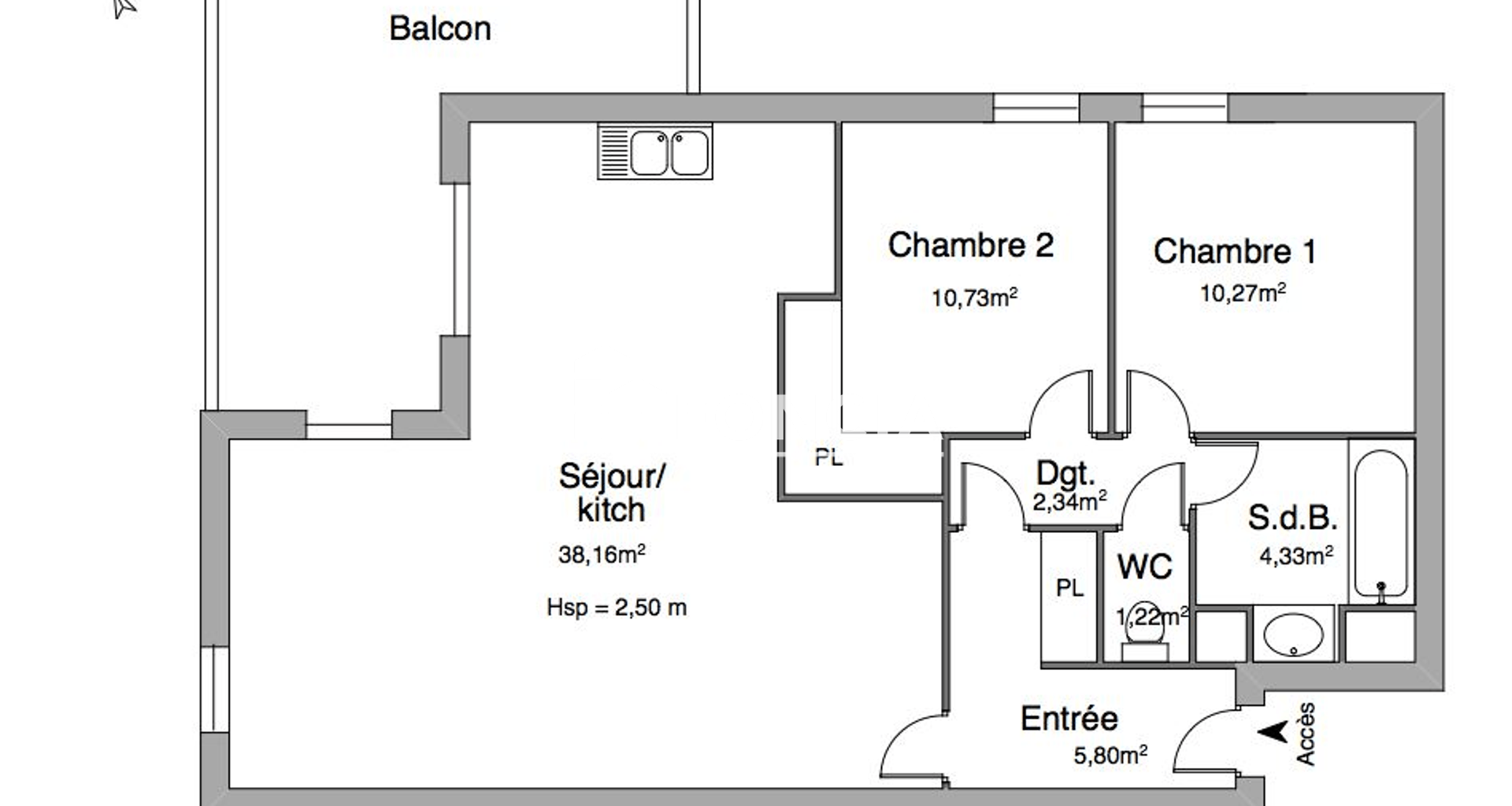 Appartement 3 pièces (72.85 m²) à louer - Clermont-ferrand (63000)