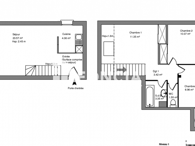 Appartement 3 pièces (65.24 m²) à louer - Laval (53000)