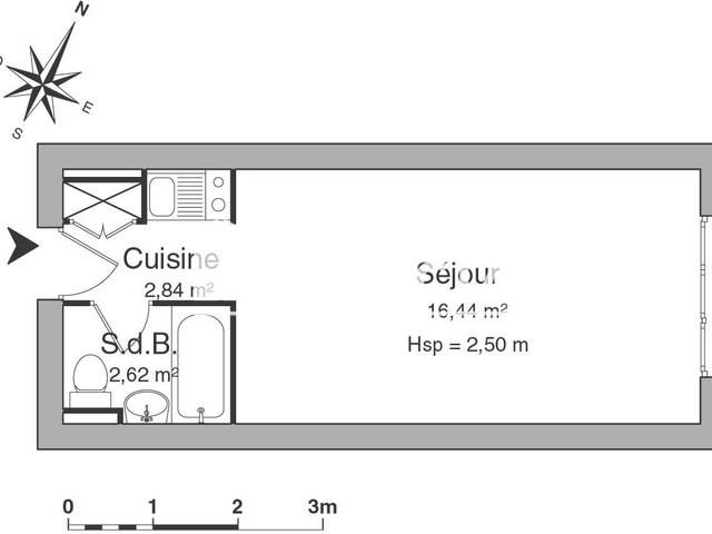 Studio (21.9 m²) à louer - Vandoeuvre Les Nancy (54500)