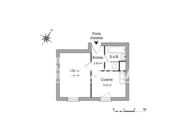 Studio (28.3 m²) à louer - Strasbourg (67000)