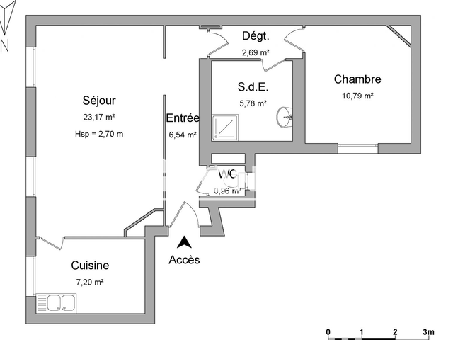 Appartement 2 pièces (57.13 m²) à louer - Charleville-mezieres (08000)