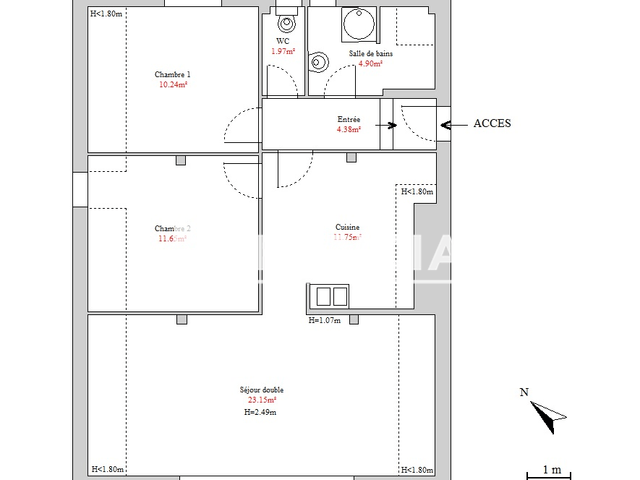 Appartement 3 pièces (68.04 m²) à louer - Houssen (68125)