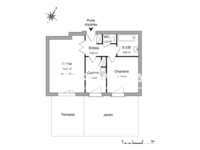 Appartement 2 pièces (48.56 m²) à louer - Strasbourg (67000)