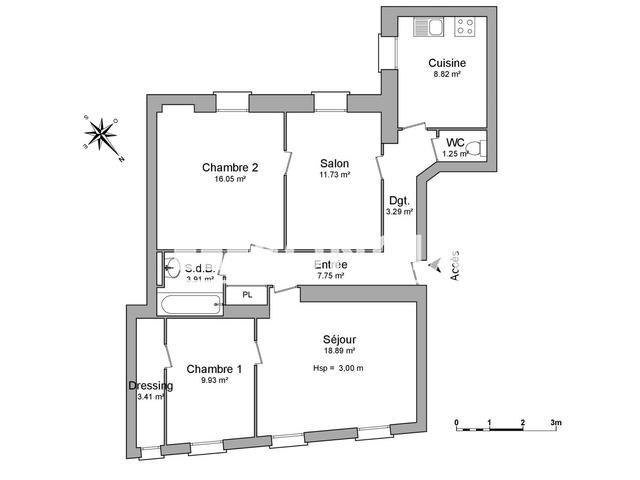 Appartement 4 pièces (85.03 m²) à louer - Nancy (54000)