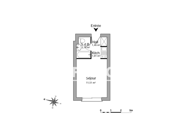 Studio (17.57 m²) à louer - Vandoeuvre Les Nancy (54500)