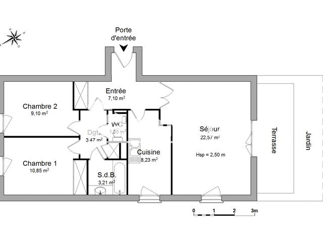 Appartement 3 pièces (65.88 m²) à louer - Avrille (49240)
