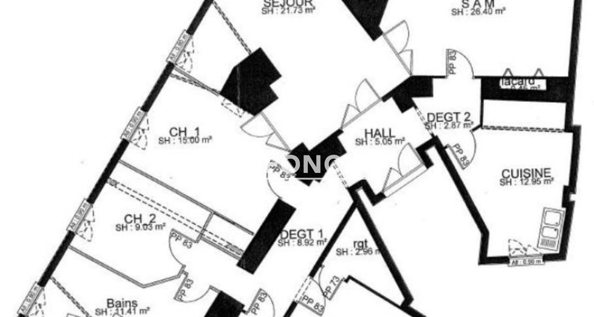 Appartement 5 pièces (136.85 m²) à louer - Nancy (54000)