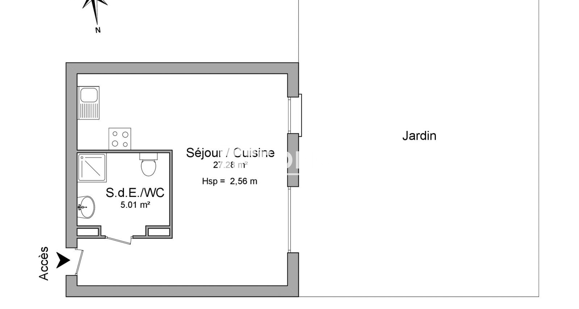 Studio (32.29 m²) à louer - Marange-silvange (57535)