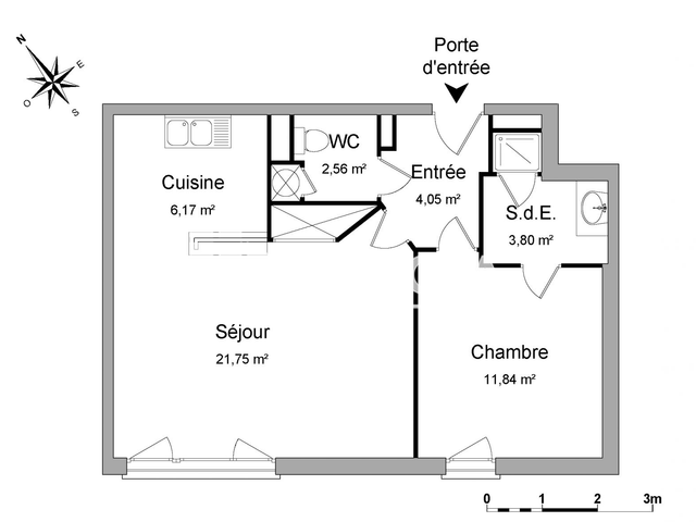 Appartement 2 pièces (50.17 m²) à louer - Angers (49100)