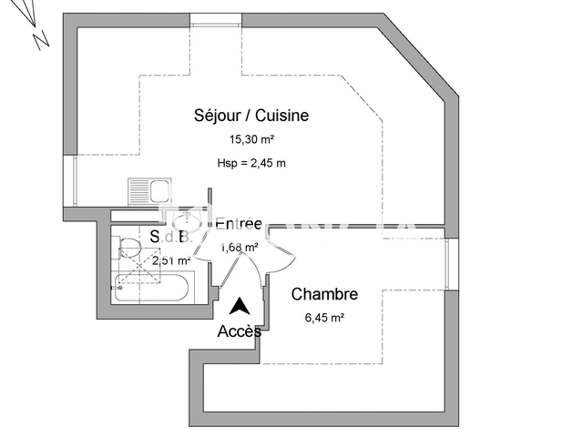 Appartement 2 pièces (25.94 m²) à louer - Talange (57525)
