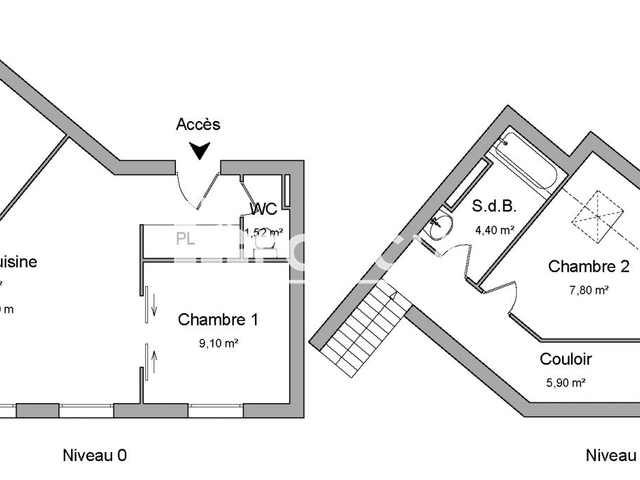 Appartement meublé 3 pièces (71.3 m²) à louer - Saumur (49400)