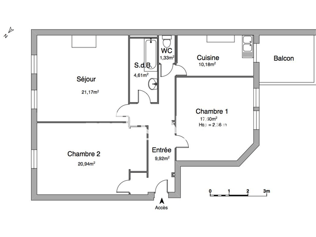 Appartement 3 pièces (89.14 m²) à louer - Nancy (54000)