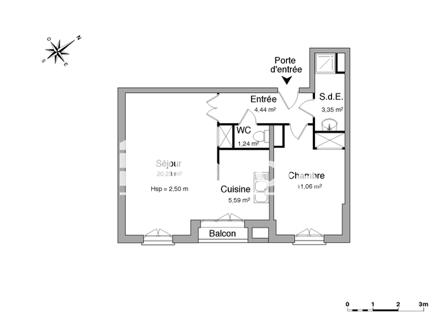 Appartement 2 pièces (45.91 m²) à louer - Angers (49000)