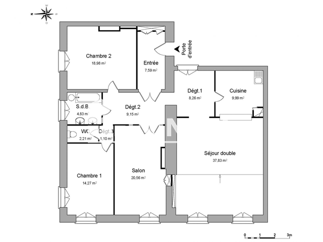Appartement 5 pièces (134.77 m²) à louer - Charleville Mezieres (08000)