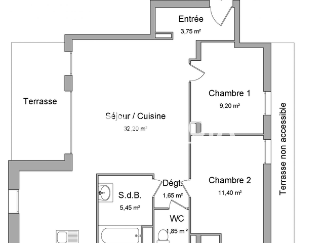 Appartement 3 pièces (65.5 m²) à louer - Strasbourg (67200)