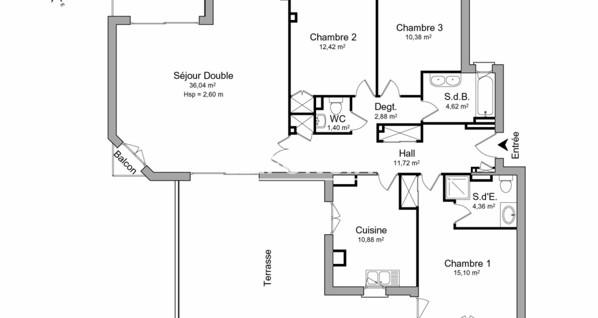 Appartement 5 pièces (109.78 m²) à louer - Saint-jean-bonnefonds (42650)