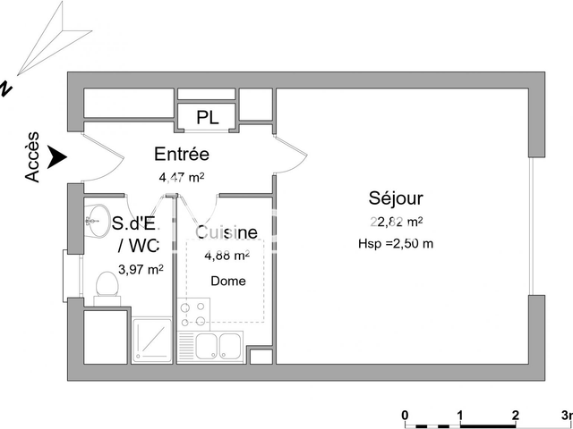 Studio (36.14 m²) à louer - Le Mans (72000)
