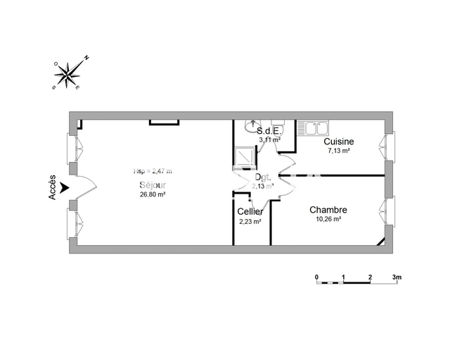 Appartement 2 pièces (51.8 m²) à louer - Sedan (08200)