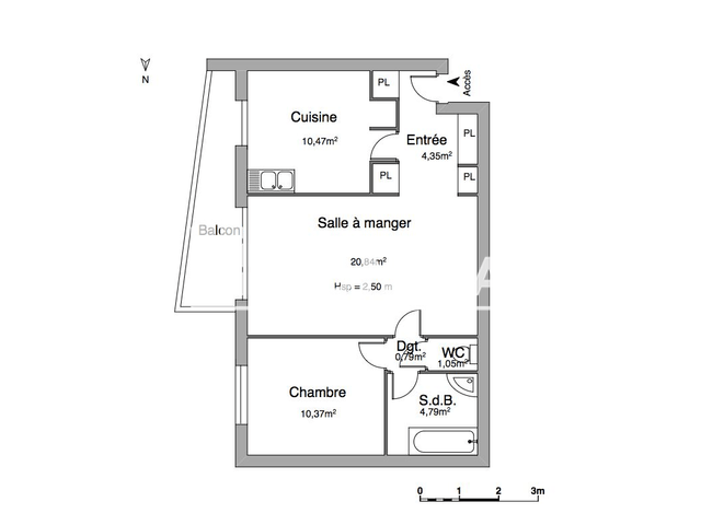 Appartement 2 pièces (53.3 m²) à louer - Rethel (08300)
