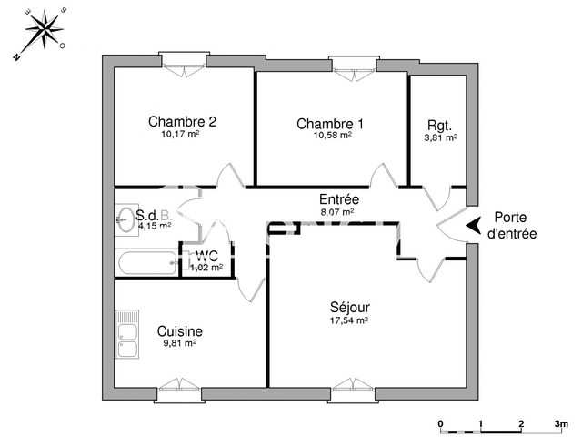 Appartement 3 pièces (65.15 m²) à louer - Roville Devant Bayon (54290)