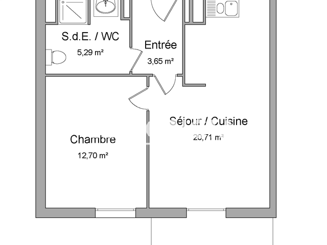 Appartement 2 pièces (42.35 m²) à louer - Nancy (54000)