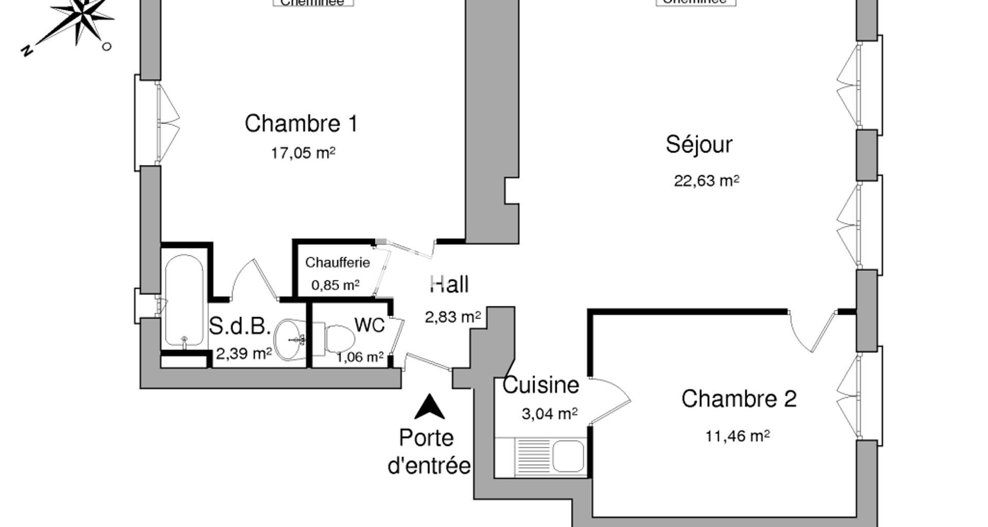 Appartement 3 pièces (61.31 m²) à louer - Nancy (54000)