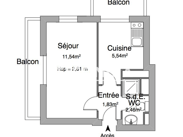 Studio (21.37 m²) à louer - Strasbourg (67000)