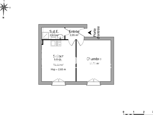 Appartement 2 pièces (31.93 m²) à louer - Angers (49000)