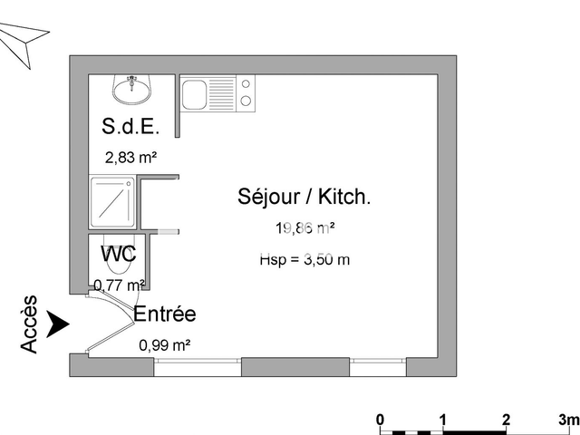 Studio (24.45 m²) à louer - Nancy (54000)