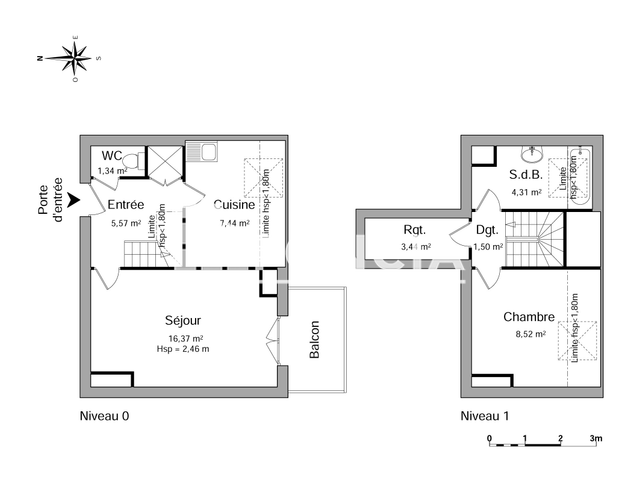 Appartement 2 pièces (48.49 m²) à louer - Strasbourg (67000)
