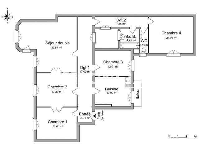 Appartement 5 pièces (147.85 m²) à louer - Colmar (68000)
