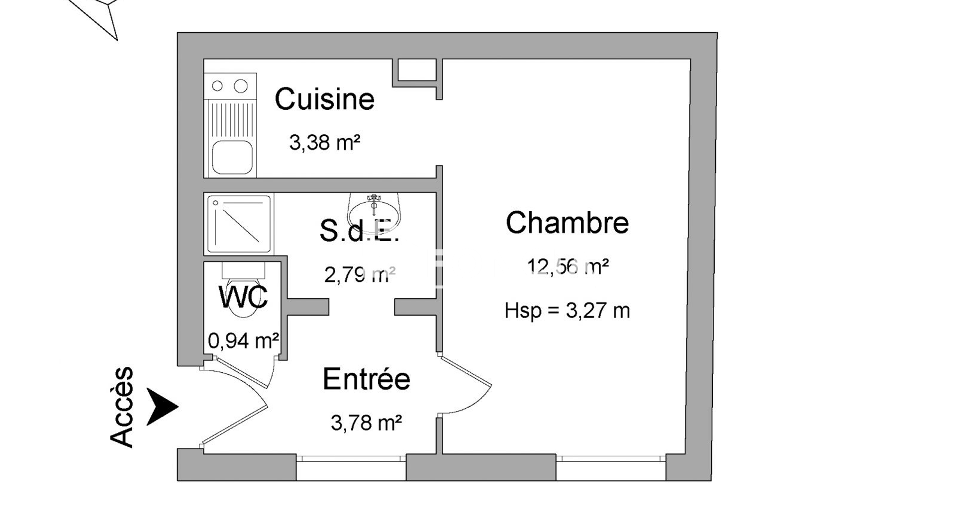Studio (23.45 m²) à louer - Nancy (54000)