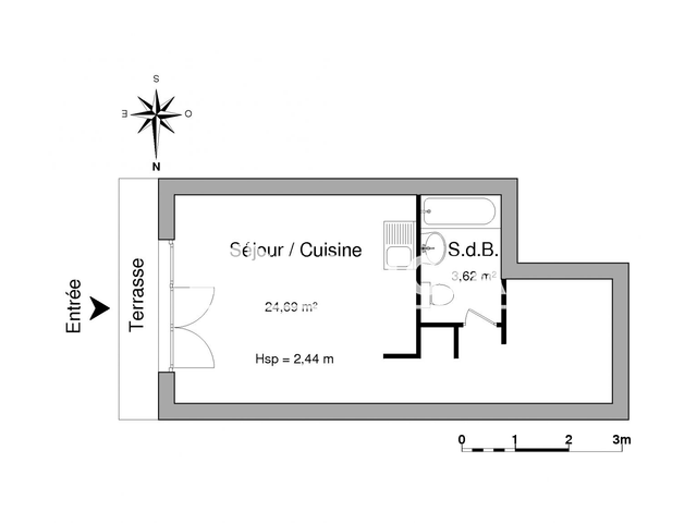Studio (28.31 m²) à louer - Laval (53000)
