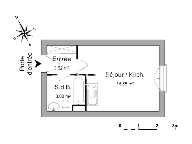 Studio (21.17 m²) à louer - Vandoeuvre Les Nancy (54500)