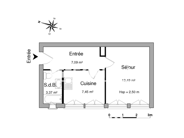 Studio (31.4 m²) à louer - Strasbourg (67000)