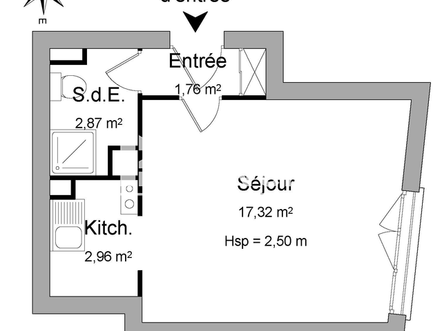 Studio (24.91 m²) à louer - Metz Devant Les Ponts (57050)