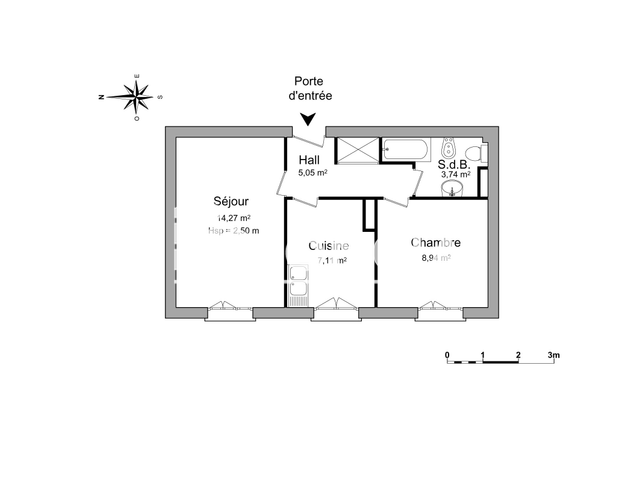 Appartement 2 pièces (39.11 m²) à louer - Angers (49100)