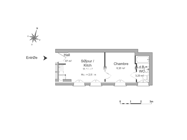 Studio (23.76 m²) à louer - Strasbourg (67000)