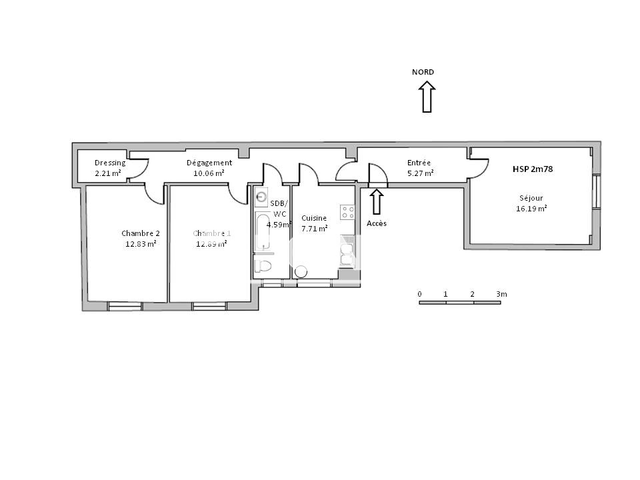 Appartement 3 pièces (71.75 m²) à louer - Lille (59000)
