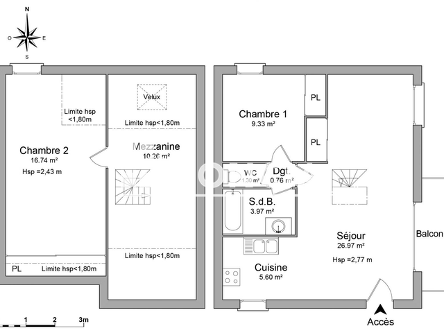 Appartement 4 pièces (74.93 m²) à louer - Mont-de-marsan (40000)