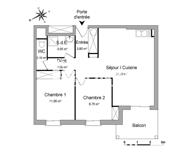 Appartement 3 pièces (60.2 m²) à louer - Ciboure (64500)