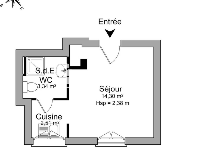 Studio (20.15 m²) à louer - Saint Nazaire (44600)