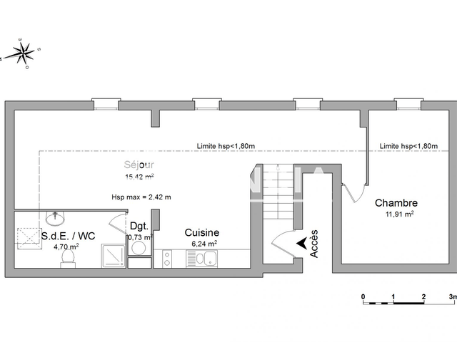 Appartement 2 pièces (39 m²) à louer - Pau (64000)
