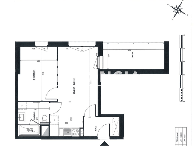 Appartement meublé 2 pièces (41.7 m²) à louer - Lens (62300)