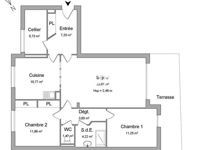 Appartement 3 pièces (81.39 m²) à louer - Landerneau (29800)