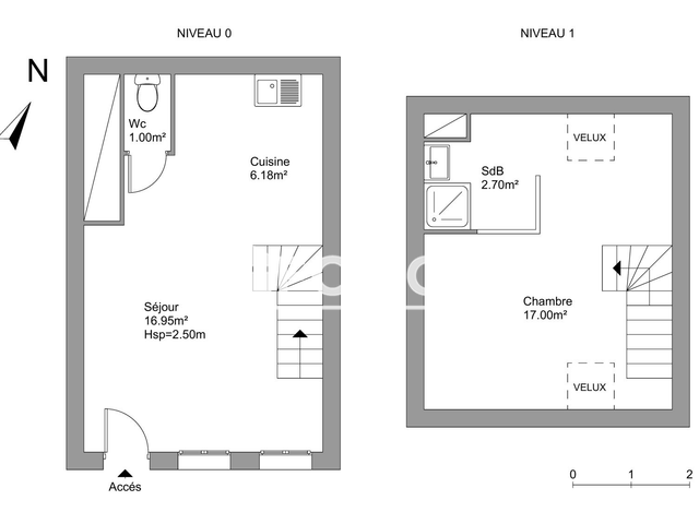 Appartement 2 pièces (43.83 m²) à louer - Lesquin (59810)